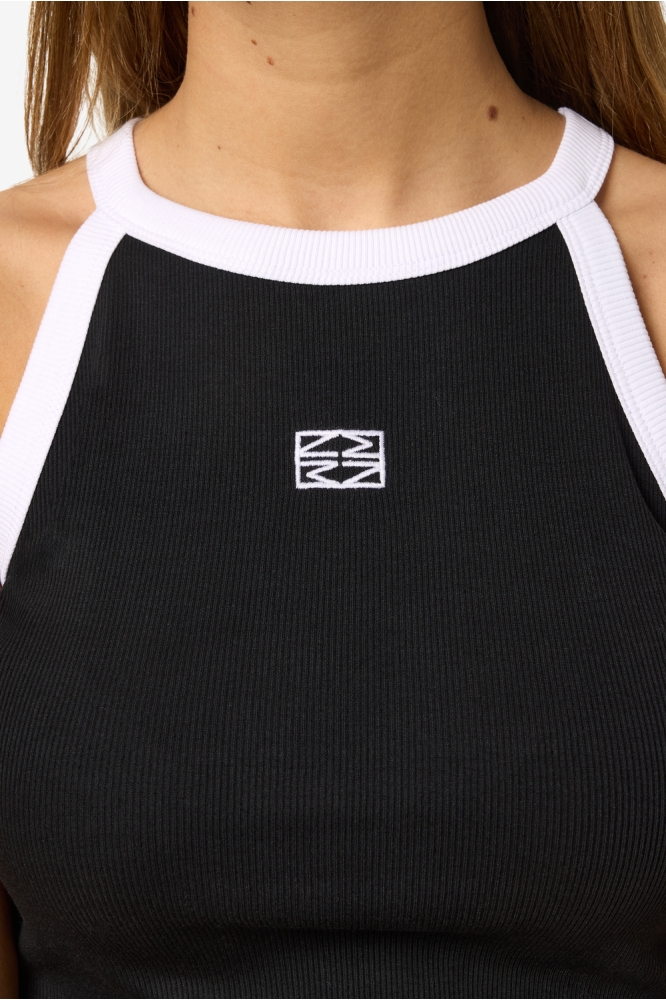 NMJUDY S/L TANK TOP JRS FWD 27034426 BLACK/BRIGHT WHITE